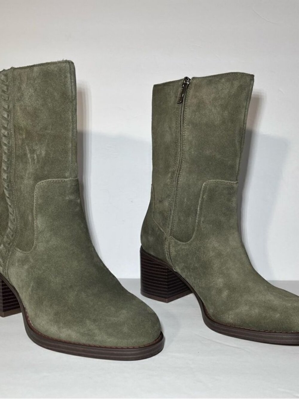 Vince Camuto Zelcinna Water-Repellent Mid-Shaft Suede Boots